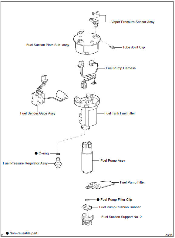 Toyota Camry Fuel Pump Assy 2AZ FE From July 2003 Fuel